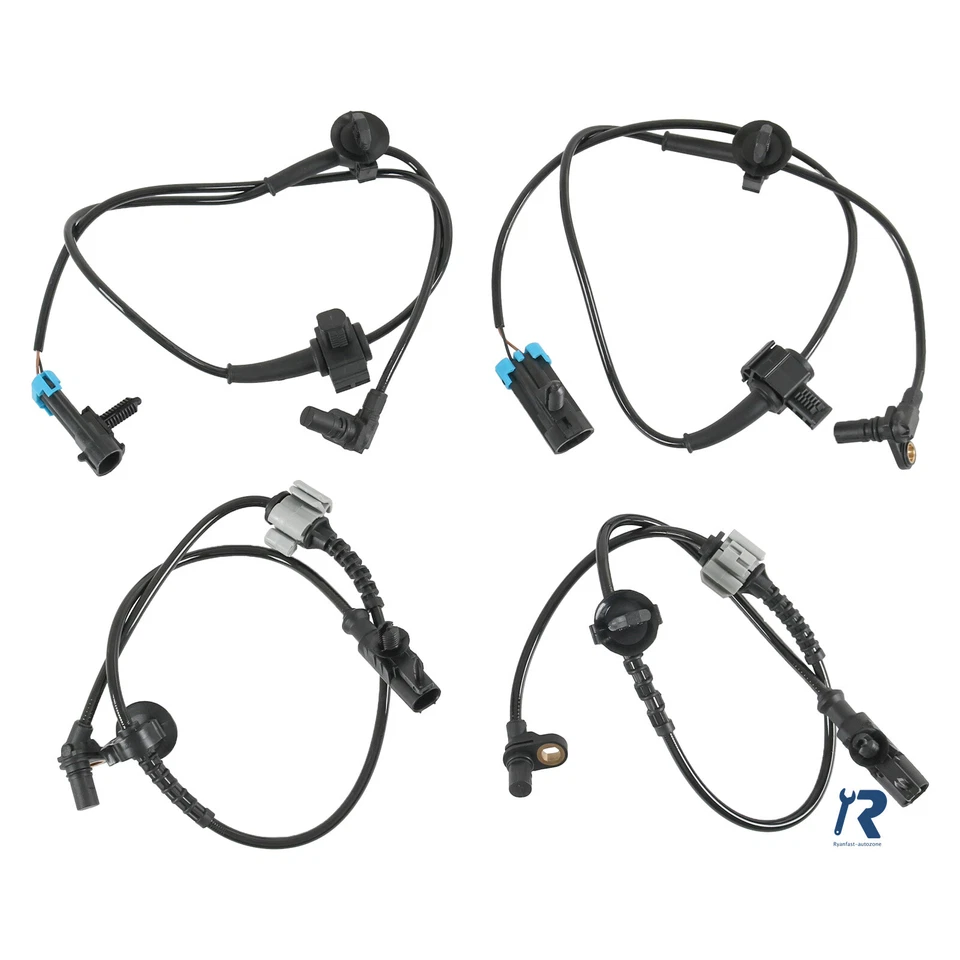 Sensor de velocidad de rueda ABS delantero + trasero de 4 piezas para Chevy Tahoe Avalanche GMC Yukon 07-14 Foto 3 de 4