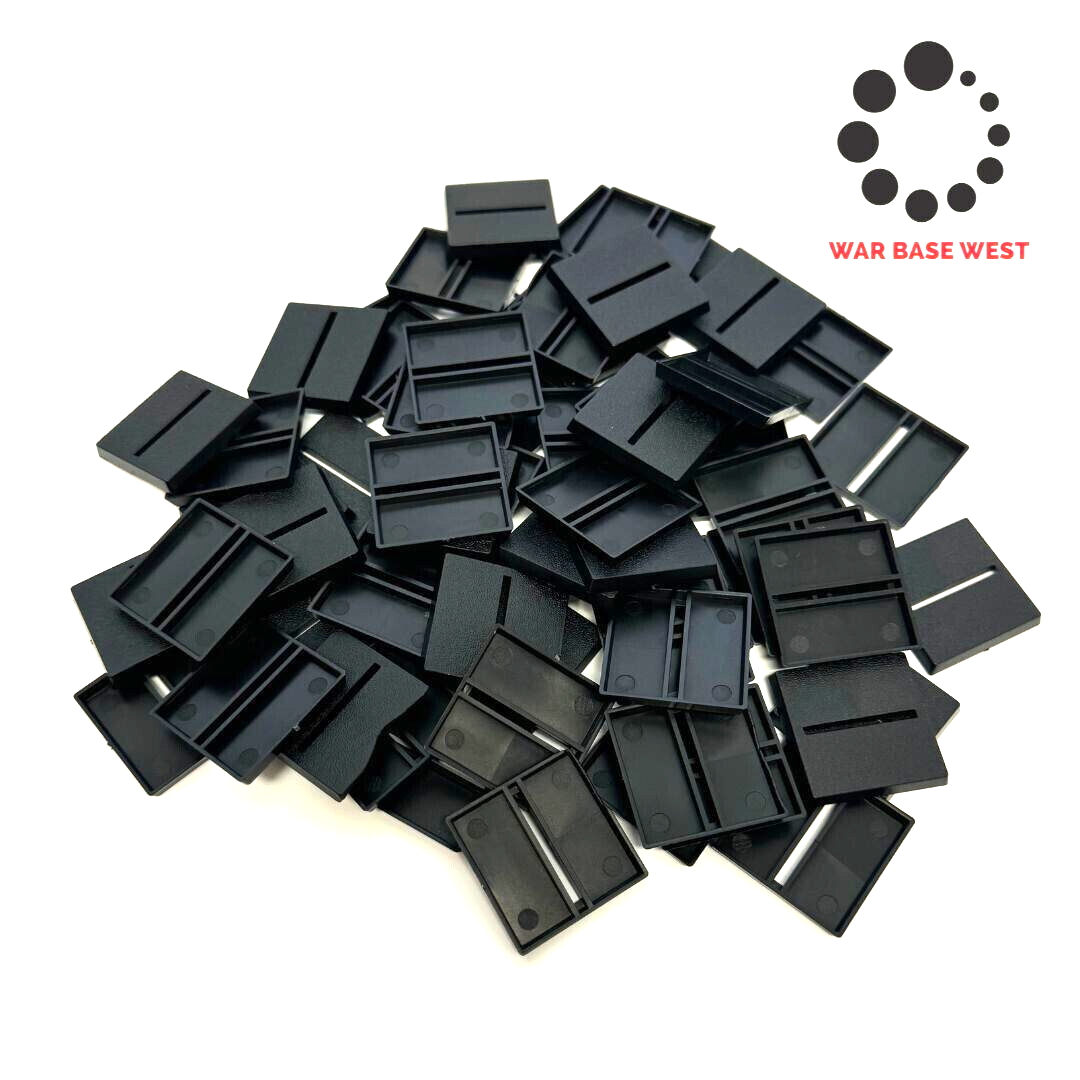 Lot Of 100 30mm Square SLOT Bases Used Warhammer Fantasy Old World Wargaming