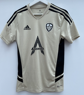 Leeds United 2022/23 Football Training Shirt Adidas Short Sleeve