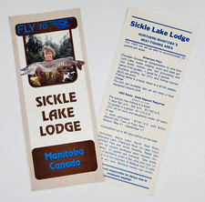 1983 Manitoba Canada Sickle Lake Fishing Lodge Vintage Travel Brochure