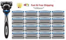 16 Schick Hydro 5 Razor Blades Refill Cartridges Hydro5 Metal Shaver Handle