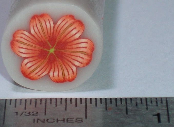 Bastón de flor naranja crudo por SueC #673, bastones ilimitados envío por $5 Foto 2 de 3