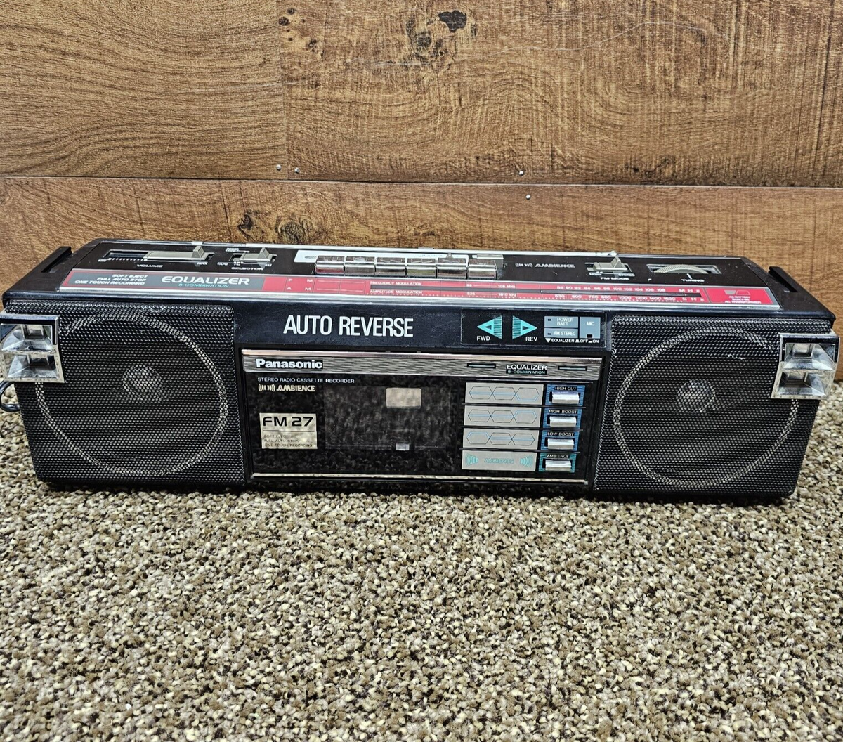 Panasonic RX-FM27 Cassette AM/FM Equalizer Radio Portable Boom Box