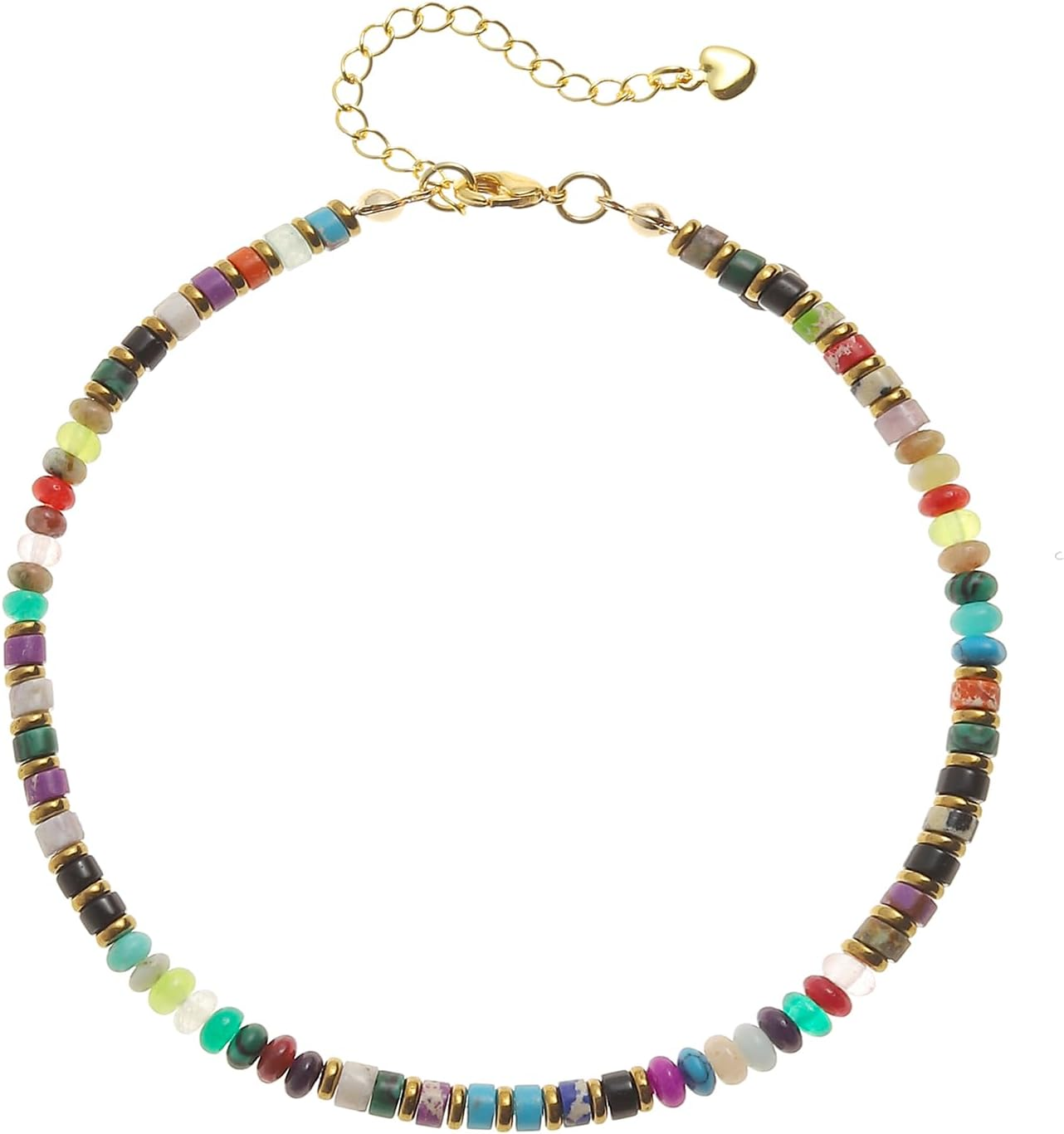 Boho Turquoise Bead Anklet for Women Handmade Natural Stone Beach Jewelry