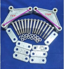 Stainless & Galvanized Tandem Boat Trailer Axle Shackle Kit / Double Eye Spring