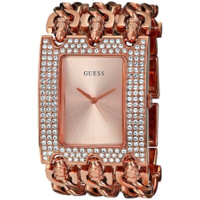 New Authentic GUESS Rose Gold-Tone Multi-Chain Bracelet Watch 48x40mm  U0085L3