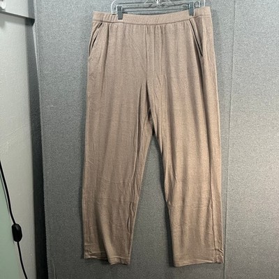 Candace Cameron Bure Brushed Pull-on Pant Brown Heather Large