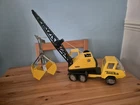 1970s Tonka Crane Truck Bucket Construction Metal Collectable Vintage Toy Yellow