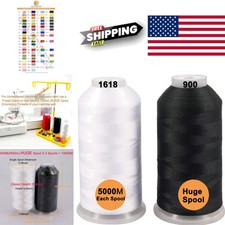 5000M Polyester Embroidery Thread Spools Ideal for Home and Industrial Use