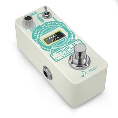 Donner Triple Looper Pedal, Loop Effektpedal mit Bildschirm, 3 Loops 30 Minuten