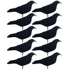 Flocked Crow Decoy Shell Extra Large Corvid Decoy Rook Very Effective x12