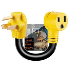 NEMA 10-30P to 6-50R Welding Adapter Cord, 30 Amp 3 Prong Dryer Male Plug to