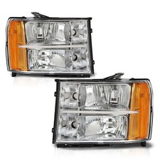 For 2007-2013 Gmc Sierra 1500hd 2500hd 3500hd Crystal Headlights Headlamps Lhrh