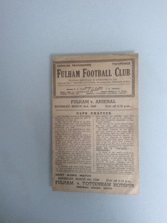 FULHAM V ARSENAL 02.03.1946 FRIENDLY MATCH