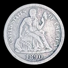 1890 Liberty Seated Dime
