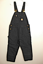 Mens 34 x 26 CARHARTT 102776-001 Doublefront Carpenter Canvas Bib Overalls