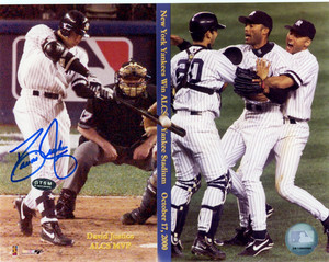 2000 ALCS Game 6 Ticket Signed & Photo David Justice