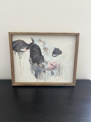 Hobby Lobby Cow Canvas Wall Hanging Farmhouse Decor