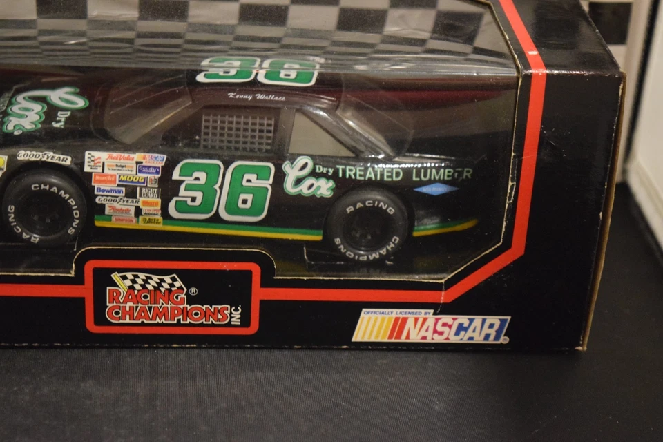 *RARE* 1991 Racing Champions Kenny Wallace #36 Cox Lumber 1:24 Scale -SIGNED - Image 3 of 4