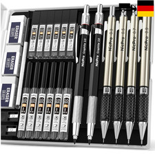 Druckbleistift Set 6 Stück Metall 0,3 0,5 0,7