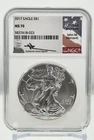 2017 AMERICAN SILVER EAGLE NGC MS70 JOHN MERCANTI SIGNED BEAUTIFUL COIN
