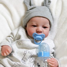 18" Reborn Baby Dolls Realistic Newborn Boy Doll Vinyl Silicone Soft Body Gift