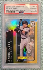 PSA 10 2017 Donruss The Rookies Aaron Judge #TR-8 Gold 72/99 RC Pop only 6