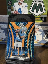 2025 Panini Mosaic - Elevate Amon-Ra St. Brown #15 Orange Fluorescent Mosaic...