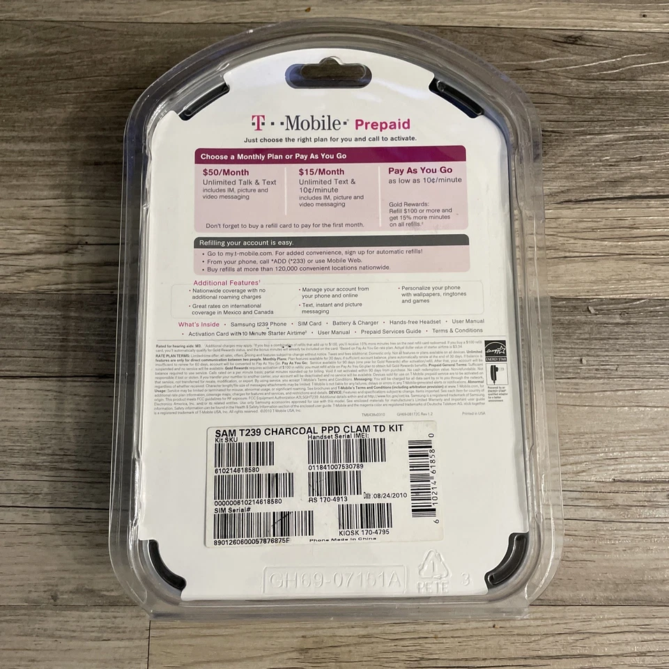 Samsung SGH-T239 ( T-Mobile ) Cellular Slider Phone NEW SEALED Box - Image 4 of 4