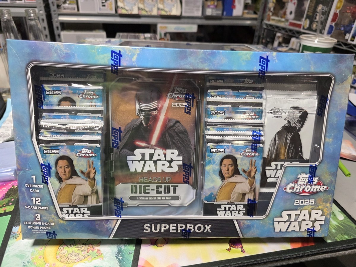Topps Chrome Star Wars Super Box 2025 Costco Exclusive Trading