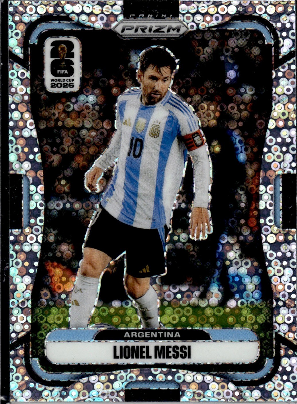 Panini World Cup Prizm Silver Disco Lionel Messi