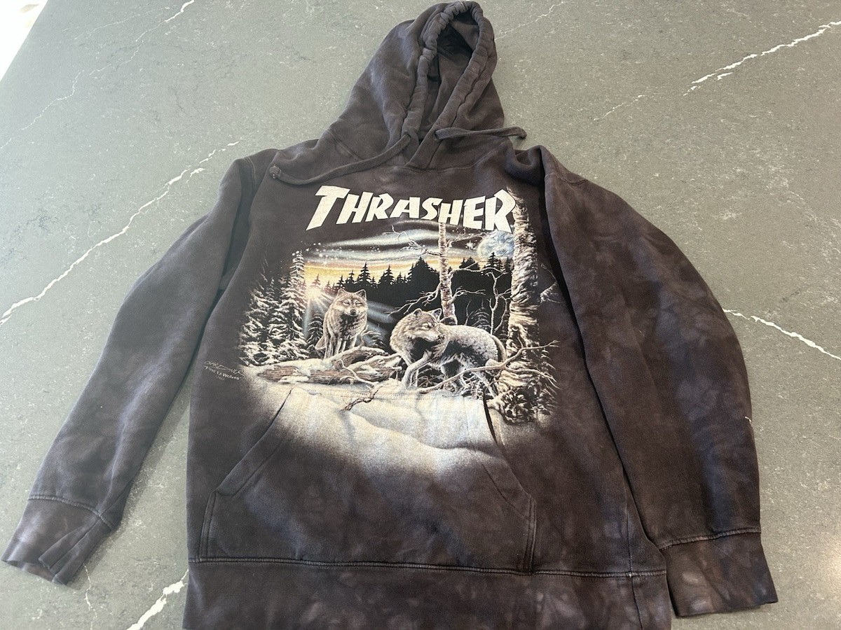 THRASHER / ×THE MOUNTAIN/13 Wolves Hoodie/パーカー/M/コットン/BRW Thrasher Hoodie Small Skateboard 13 Wolves Wolf | eBay