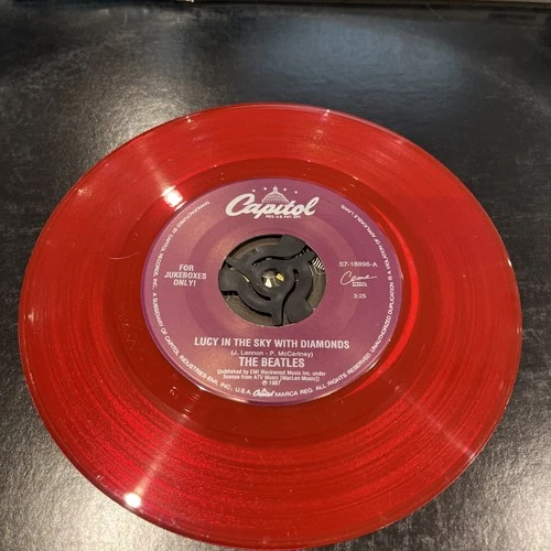 The Beatles Lucy In The Sky With Diamonds/I'm 64 Capitol 45 Jukebox Red Vinyl 7"