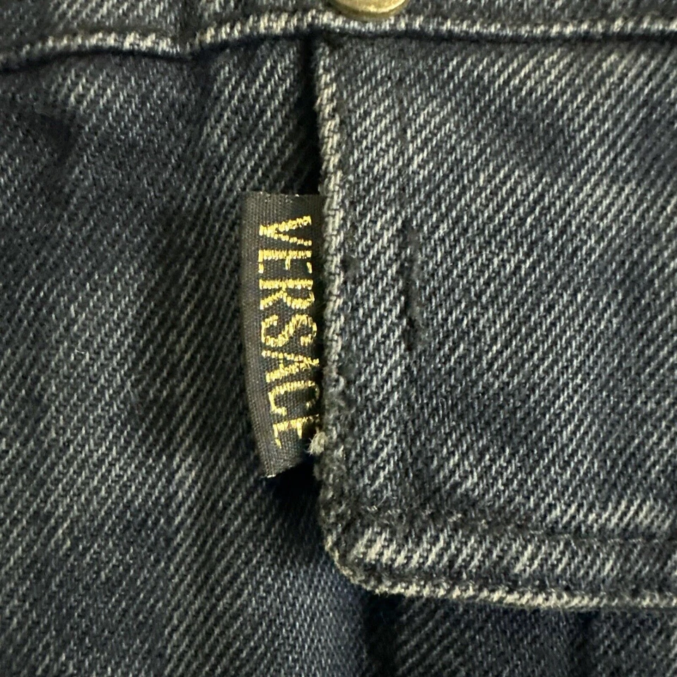 Chaqueta de mezclilla azul de colección Versace Jeans Signature para hombre talla grande Foto 3 de 4