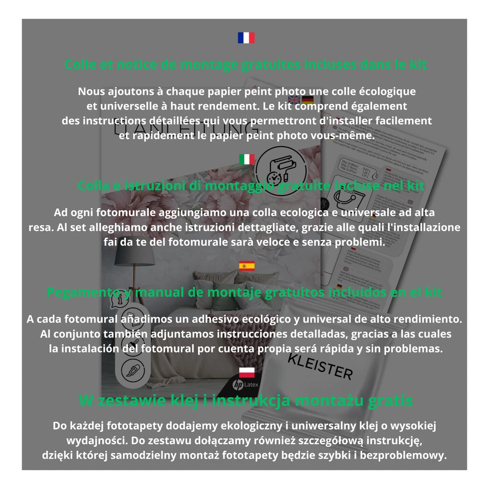 Papier Peint Intissé Panoramique Plumes Blanc Beige XXL Chambre et Salon 12 - Photo 3/4