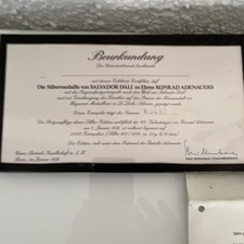Numisbrief Salvador Dal&iacute; zu Ehren Konrad Adenauer FDC Bonn 1976, Cert. 05453