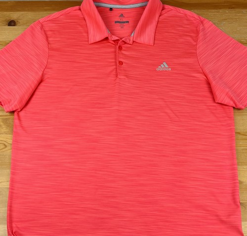 ADIDAS Golf Polo Shirt Men's XL Salmon Pink Performance Lightweight Breathable - Picture 6 of 23