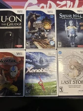 Nintendo Wii Game Bundle 6 ;The Last Story, Silent Hill, Ju-On The Grudge,& More