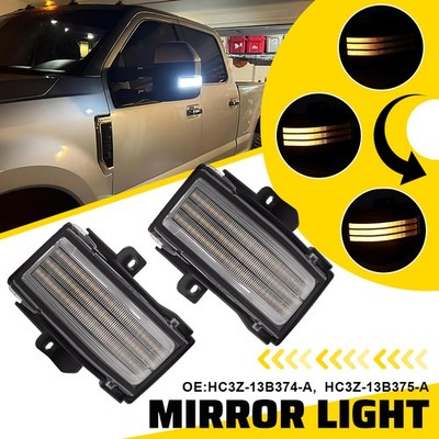 Switchback Sequential Tow Mirror Turn Signal Light 2017-2022 For Ford F250 F350