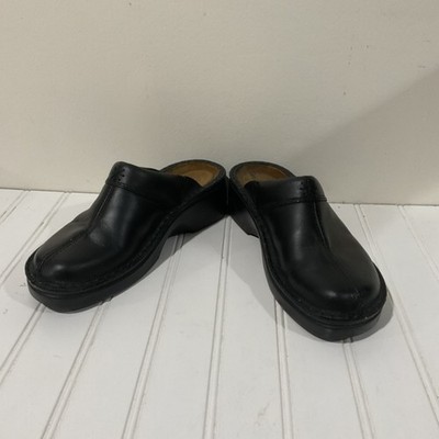 NAOT Black Leather Darma Slide Clogs EU 37 US 6.5-7 Shoes