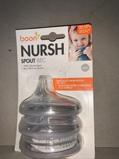 Boon Nursh 6 Month  Silicone Replacement Nipple Air Free Feeding Medium Flow
