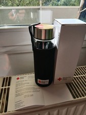 Trinkflasche 0,5 Liter aus Borosilikatglas + ...