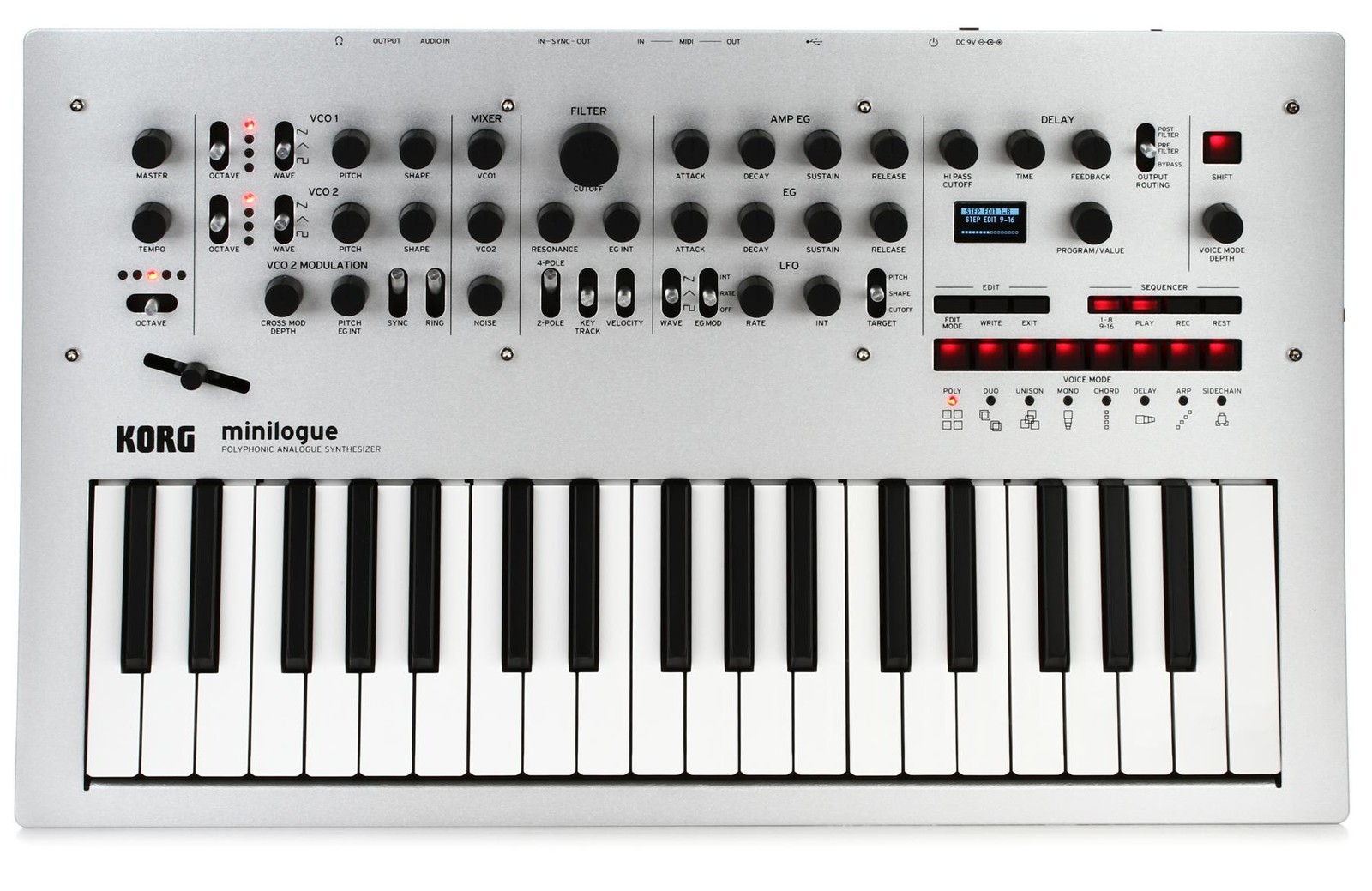 Korg minilogue 4-голосный аналоговый синтезатор