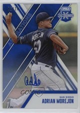 2017 Panini Elite Extra Edition Aspirations Blue 6/10 Adrian Morejon Auto s3g