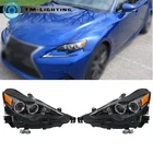 Headlight For 2014-2016 Lexus IS250 IS200T IS300 IS350 Left+Right Side LED Black