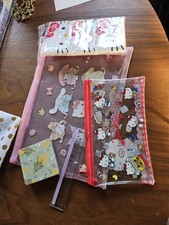 New Unused Sanrio Hello Kitty 2 Pouches, pocket tissues pack of 3, Mirror Japan