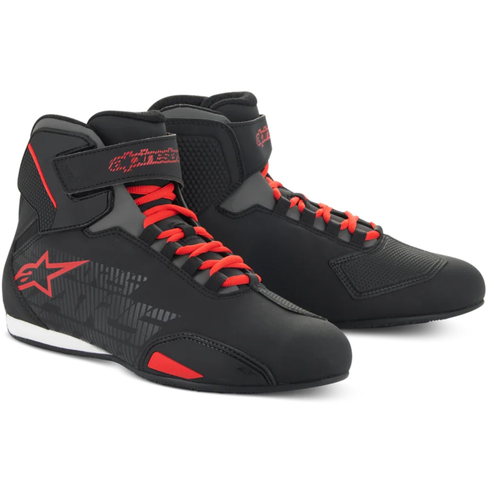 Alpinestars Unisex Schwarz/Rot Motorradschuhe, Sektor Shoe (Damen, Herren, 42) - Bild 2