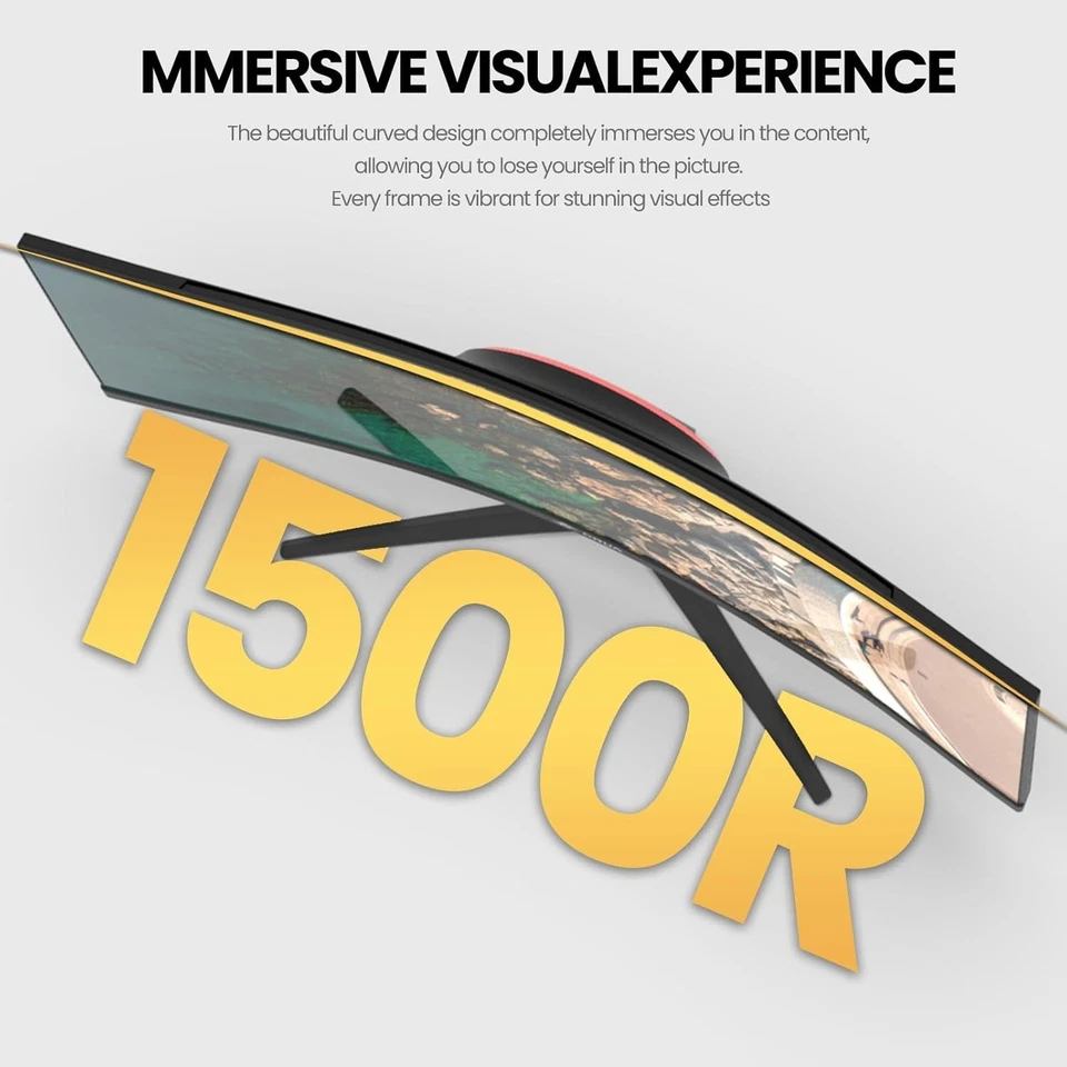 CRUA 30Inch Ultrawide Curved Monitor, 21:9 WFHD(2560x1080P) VA Computer Monitor, - Image 4 of 4