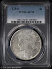 1925-S $1 Peace Silver Dollar PCGS AU 50