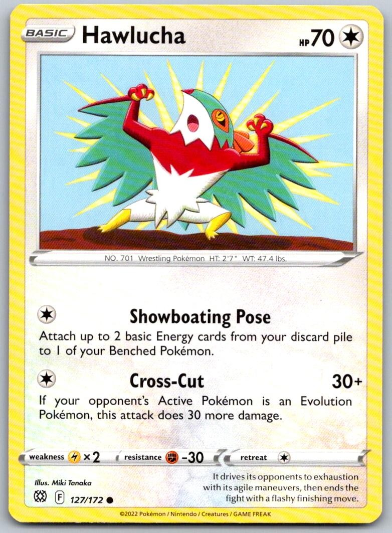 Hawlucha 127/172 Common Brilliant Stars Pokemon Near Mint